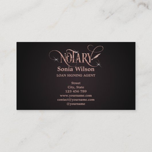 Zakken voor goudhypotheekleningen voor notariseleg visitekaartje (Achterkant)