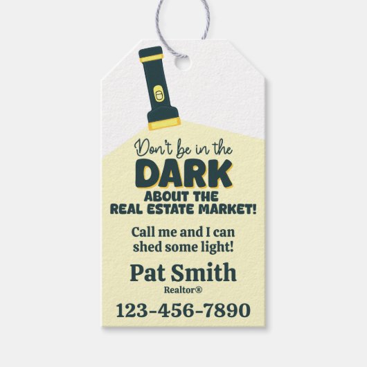 Zaklamp, licht, makelaar Pop-door-Sleutelhanger Pr Cadeaulabel (Voorkant)