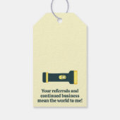 Zaklamp, licht, makelaar Pop-door-Sleutelhanger Pr Cadeaulabel (Achterkant)