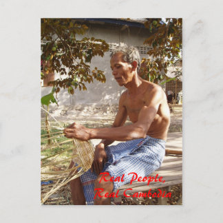 Zakmaker in het dorp Prie Khmeang Briefkaart