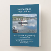 Zakmap met bedrijfsproductinstructies