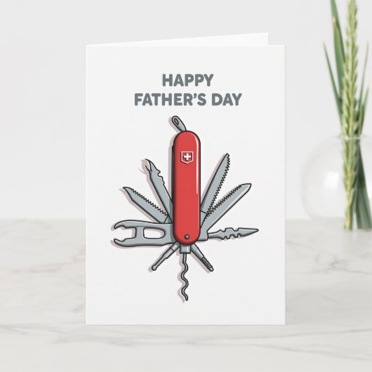 Zakmes Vaderdag Kaart (Voorkant)