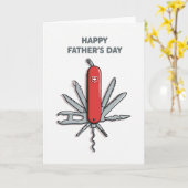 Zakmes Vaderdag Kaart (Gele Bloem)