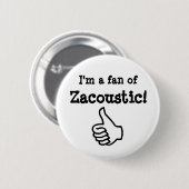 Zakoestische knop wit ronde button 5,7 cm (Voorkant /achterkant)