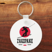 Zakopane Poland Ski Resort Tatra Polish Skiing Sou Sleutelhanger (Voorkant)