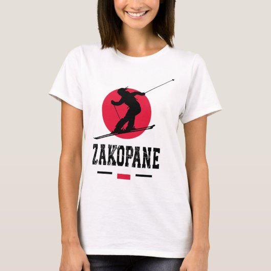 Zakopane Poland Ski Resort Tatra Polish Skiing Sou T-shirt (Voorkant)