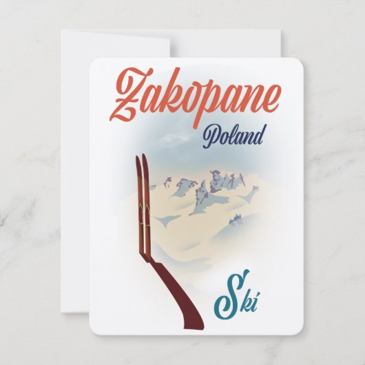 Zakopane Polen ski poster (Voorkant)