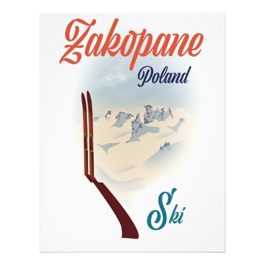 Zakopane Polen ski poster (Voorkant)