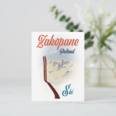 Zakopane Polen ski poster Briefkaart (Staand voorkant)