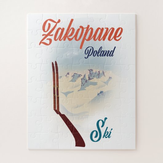 Zakopane Polen ski poster Legpuzzel (Verticaal)