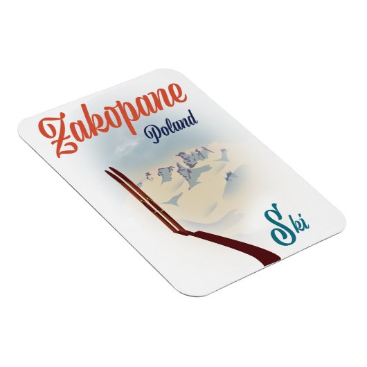 Zakopane Polen ski poster Magneet (Rechterzijde)