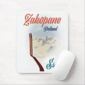 Zakopane Polen ski poster Muismat (Met muis)
