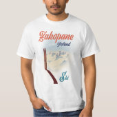 Zakopane Polen ski poster T-shirt (Voorkant)
