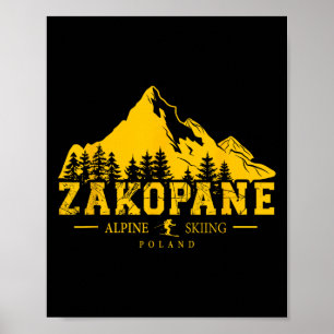 Zakopane Polen Skigebied Alpines Skiën Poliatra  Poster