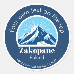 Zakopane Polen skivakantie Ronde Sticker