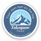 Zakopane Polen skivakantie Sticker (Voorkant)