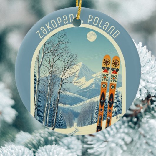 Zakopane Polen Tatra Bergen ski souvenir Keramisch Ornament