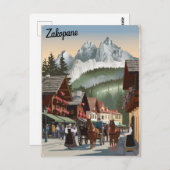 Zakopane Polen vintage Briefkaart (Voorkant / Achterkant)