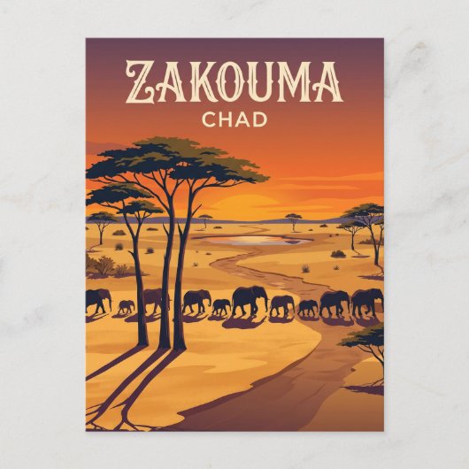 Zakouma Nationaal Park Tsjaad Briefkaart (Voorkant)