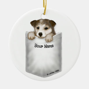 Zakpuppy hond  keramisch ornament