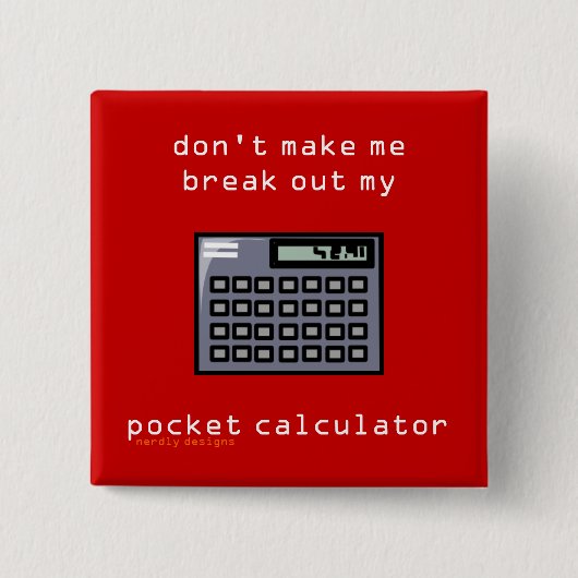 zakrekenknop vierkante button 5,1 cm (Voorkant)