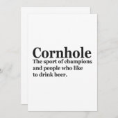 Zakspel Grappige definitie Zakspel Sport Cadeau Kaart (Voorkant / Achterkant)