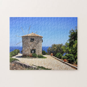 Zakynthos Greece Windmill Zee Island Jigzaag Puzzl Legpuzzel