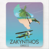 Zakynthos Griekenland kaart reisposter Muismat (Voorkant)