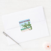 Zakynthos Griekenland reisposter Vierkante Sticker (Envelop)