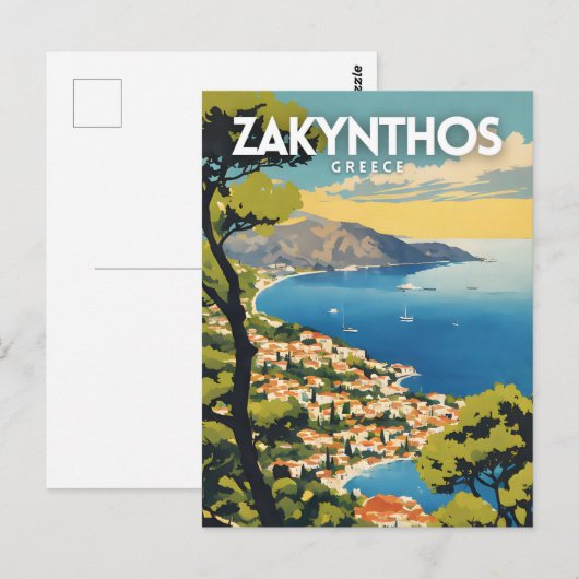 Zakynthos Griekenland Reizen Briefkaart (Voorkant / Achterkant)