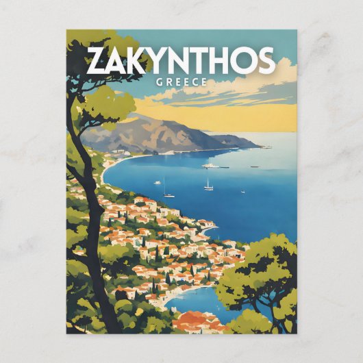 Zakynthos Griekenland Reizen Briefkaart (Voorkant)