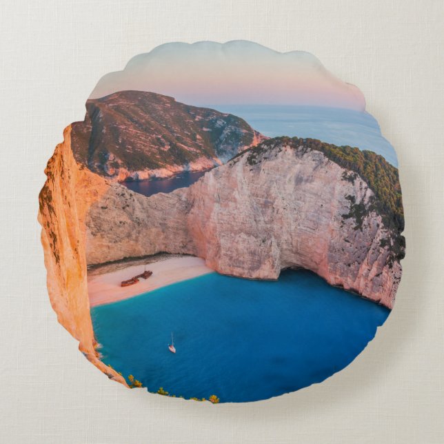 Zakynthos, Griekenland. Rond Kussen (Voorkant)