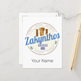 Zakynthos Island Griekenland Vakantie  souvenir Feestdagenkaart
