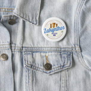 Zakynthos Island Griekenland Vakantie souvenir Ronde Button 5,7 Cm