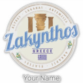 Zakynthos Island Griekenland Vakantie  souvenir Sticker (Voorkant)