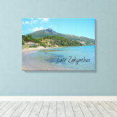 Zakynthos wandcanvas canvas afdruk (Insitu (Houten vloer))