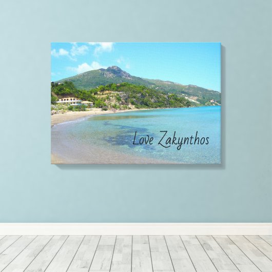 Zakynthos wandcanvas canvas afdruk (Insitu (Houten vloer))