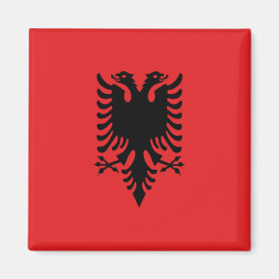 zAL001 ALBANESE VLAG, Albanië, Koelkast Magneet