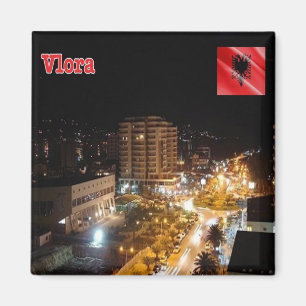 zAL003 VLORË NACHT Albanië, Koelkast Magneet