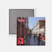 zAL006 SHKODËR centrum Albanië, Koelkast Magneet (Voorkant / Achterkant)