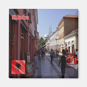 zAL006 SHKODËR centrum Albanië, Koelkast Magneet