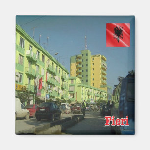 zAL008 FIER Albanië, Koelkast Magneet