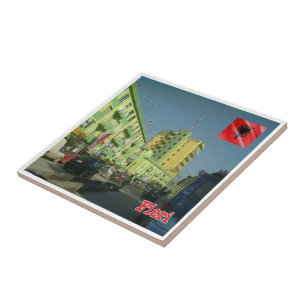 zAL008 FIER Albanië Tegeltje