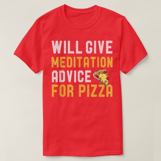 Zal advies geven over de hartslag van Pizza Funny T-shirt (Design voorkant)