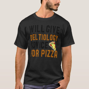 zal advies geven over deltiologie bij het verzamel t-shirt