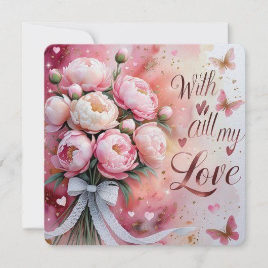 Zal al mijn liefde Valentijnsdag kaarten (Voorkant)