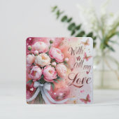 Zal al mijn liefde Valentijnsdag kaarten (Staand voorkant)