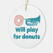 Zal Baritone spelen voor donuts Keramisch Ornament (Links)