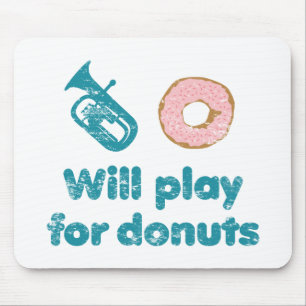 Zal Baritone spelen voor donuts Muismat