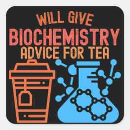 Zal Biochemie Advies geven voor thee Vierkante Sticker